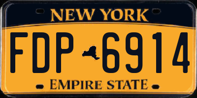 NY license plate FDP6914