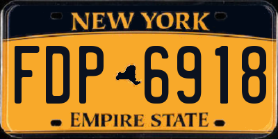 NY license plate FDP6918