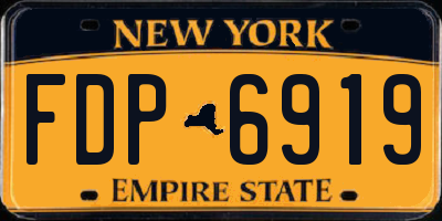 NY license plate FDP6919