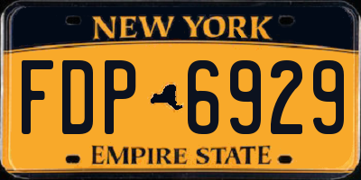 NY license plate FDP6929
