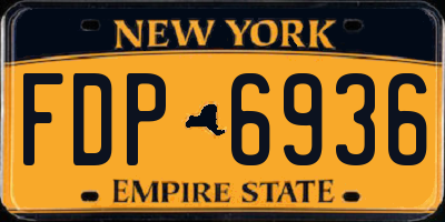 NY license plate FDP6936