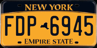 NY license plate FDP6945