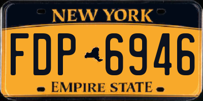 NY license plate FDP6946