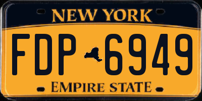 NY license plate FDP6949