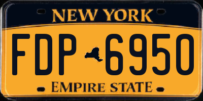 NY license plate FDP6950