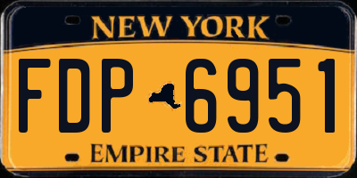 NY license plate FDP6951