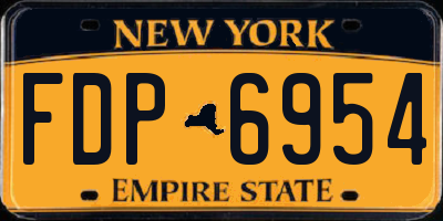 NY license plate FDP6954