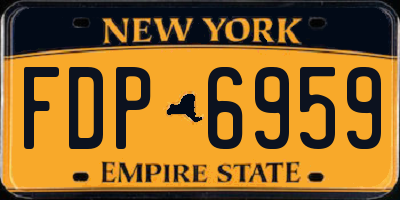 NY license plate FDP6959