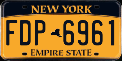 NY license plate FDP6961