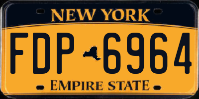 NY license plate FDP6964
