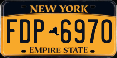 NY license plate FDP6970