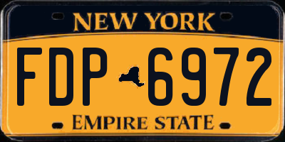 NY license plate FDP6972