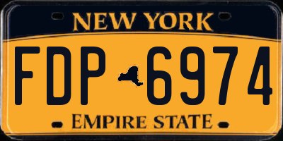 NY license plate FDP6974