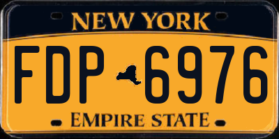 NY license plate FDP6976