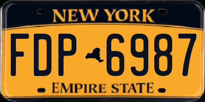 NY license plate FDP6987