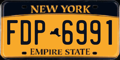 NY license plate FDP6991