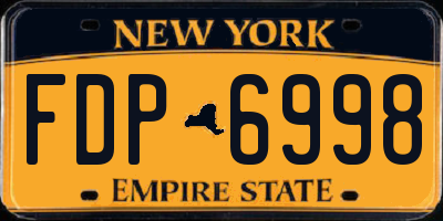 NY license plate FDP6998
