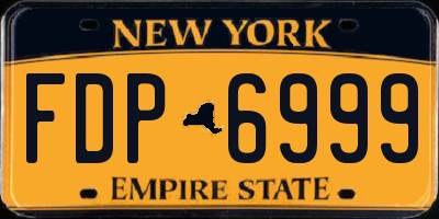 NY license plate FDP6999