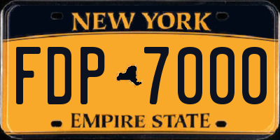 NY license plate FDP7000