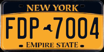 NY license plate FDP7004