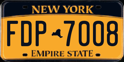 NY license plate FDP7008