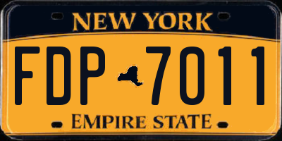 NY license plate FDP7011