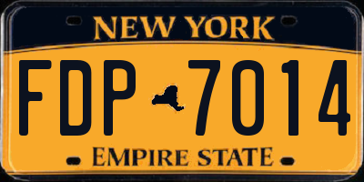 NY license plate FDP7014