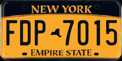 NY license plate FDP7015