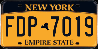 NY license plate FDP7019
