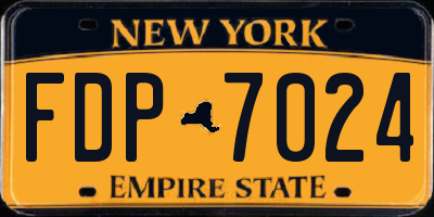 NY license plate FDP7024