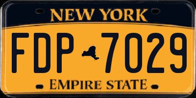 NY license plate FDP7029