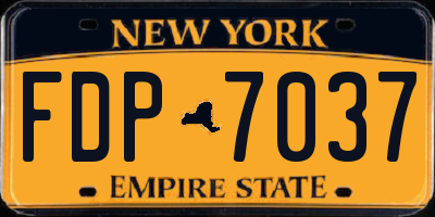 NY license plate FDP7037