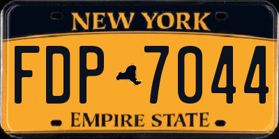 NY license plate FDP7044