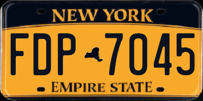 NY license plate FDP7045