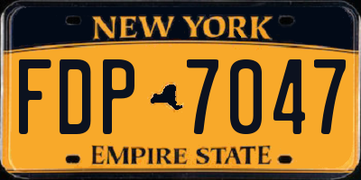 NY license plate FDP7047