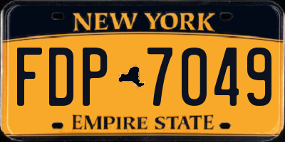NY license plate FDP7049