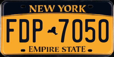 NY license plate FDP7050