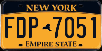 NY license plate FDP7051