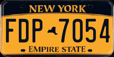 NY license plate FDP7054