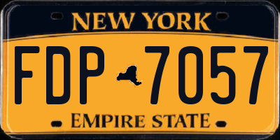NY license plate FDP7057