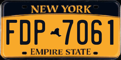 NY license plate FDP7061