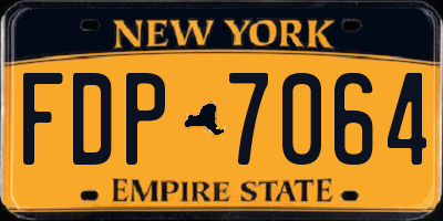 NY license plate FDP7064