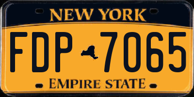 NY license plate FDP7065