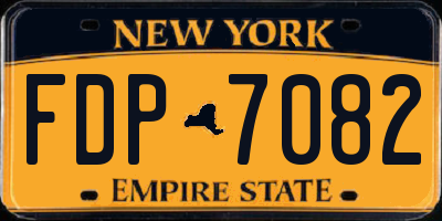 NY license plate FDP7082
