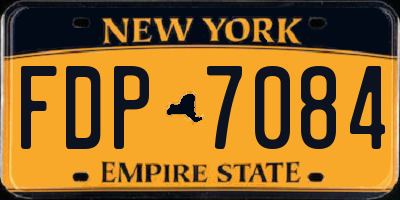 NY license plate FDP7084