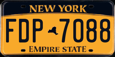 NY license plate FDP7088