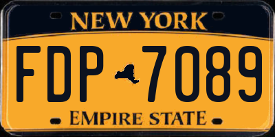 NY license plate FDP7089