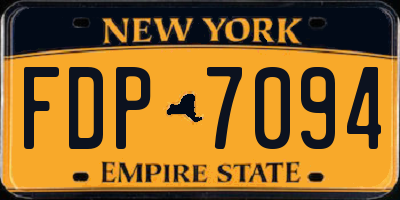 NY license plate FDP7094