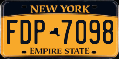 NY license plate FDP7098