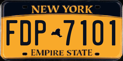 NY license plate FDP7101